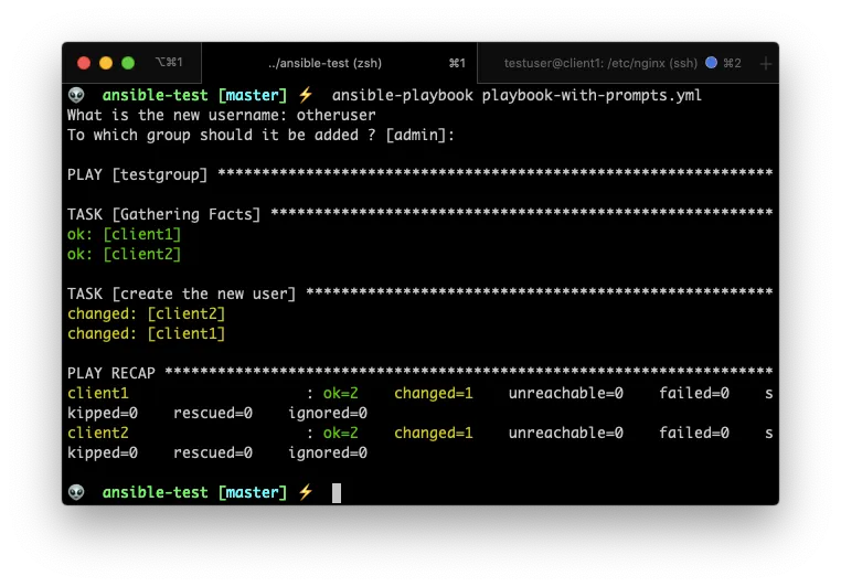 Ansible prompt for variables