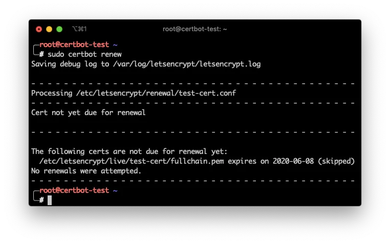Image of certbot renew