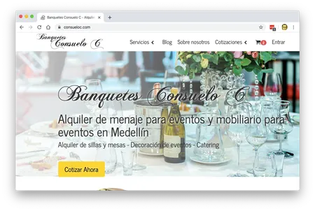 Screenshot for Banquetes Consuelo C Ecommerce Implementation