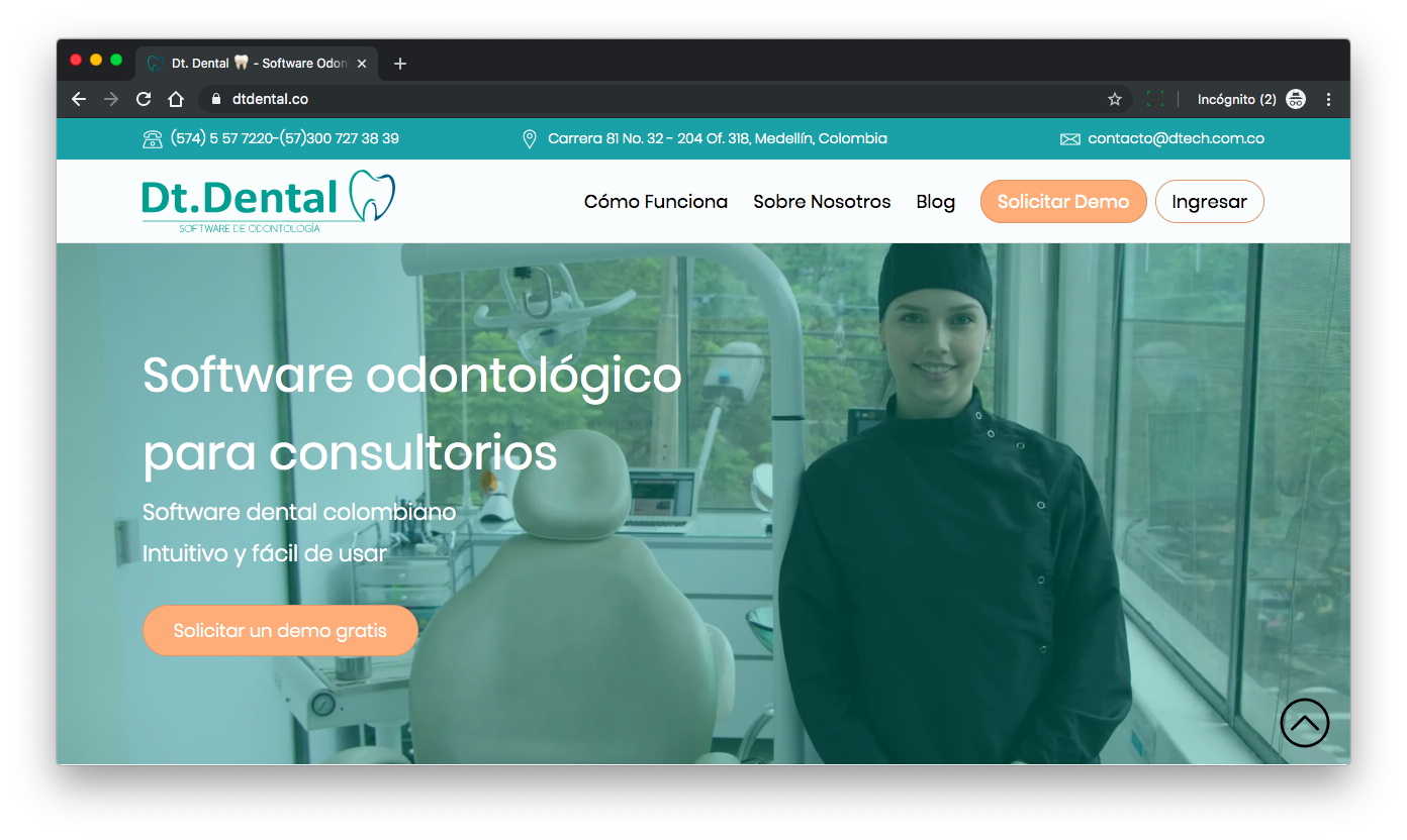 Screenshot for project Dt. Dental Website Design