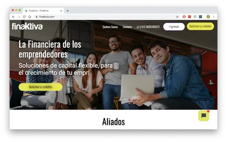 Screenshot for Finaktiva Website Design