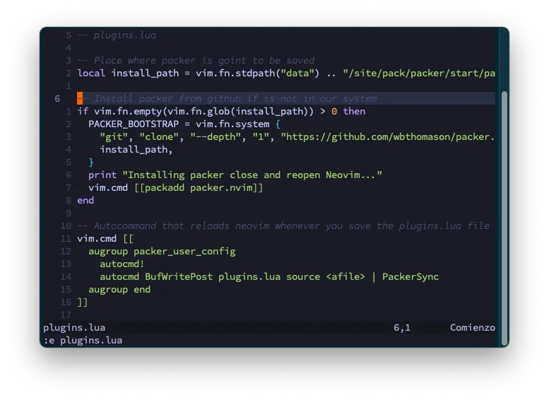 Restart NeoVim after plugin configuarion