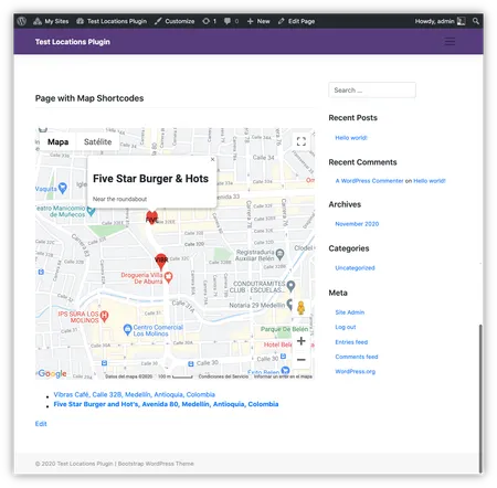 Screenshot for Google Maps WordPress Plugin