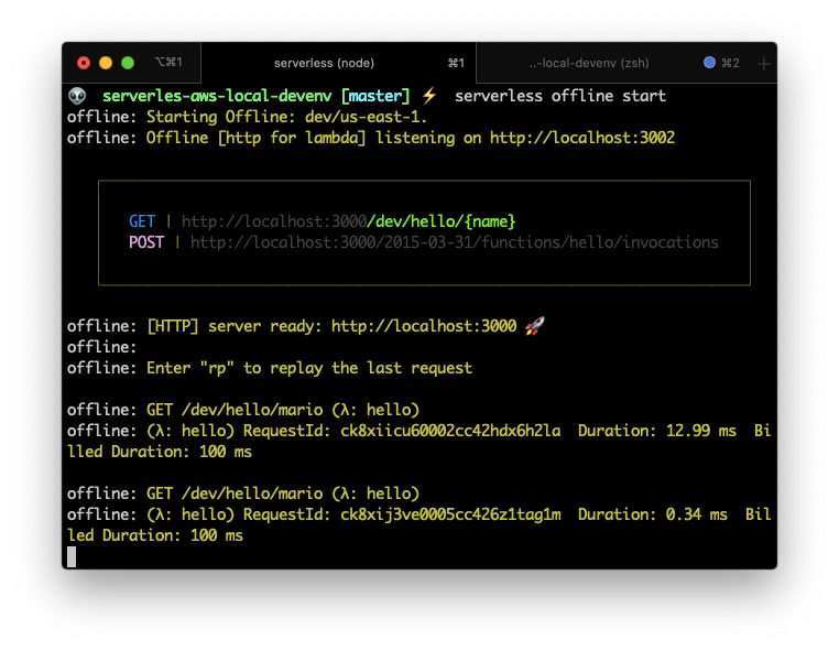 Serverless Offline Start