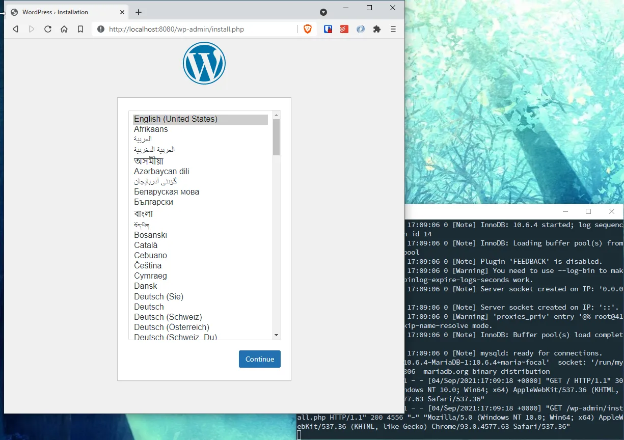 Wordpress Install Wizard